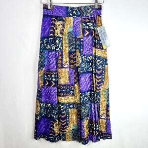NWT Vintage Norton McNaughton Patterned Midi Skirt 6